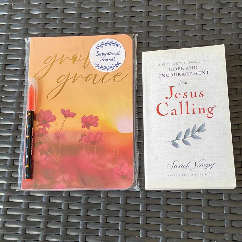 Inspirational Faith Journal and FREE Jesus Calling Devotional Book Set w/ pen